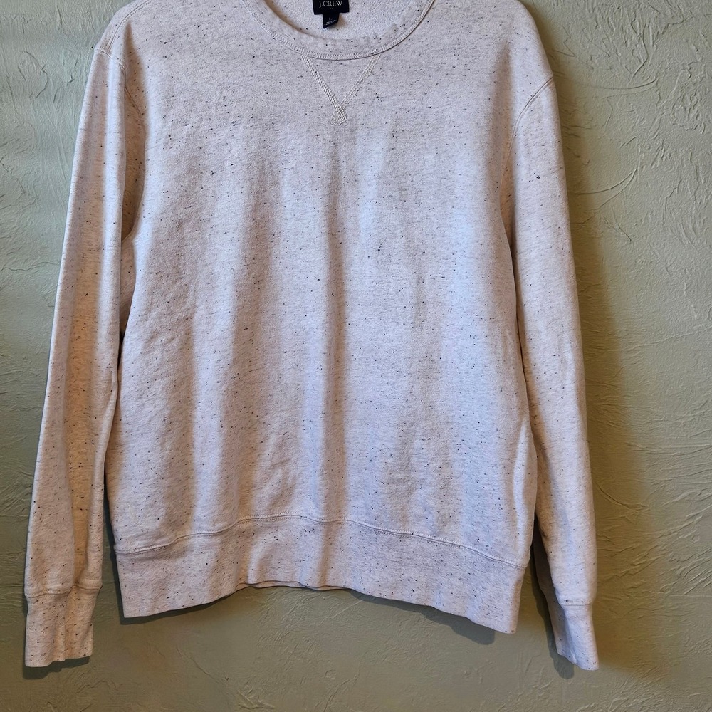 J‎ Crew Sweatshirt Long Sleeve Beige Multi L